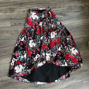 Anthro Hutch Printed Wrap Maxi in Floral High Low A-line Skirt XS